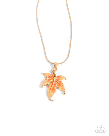 Leafy Lullaby - orange - Paparazzi necklace