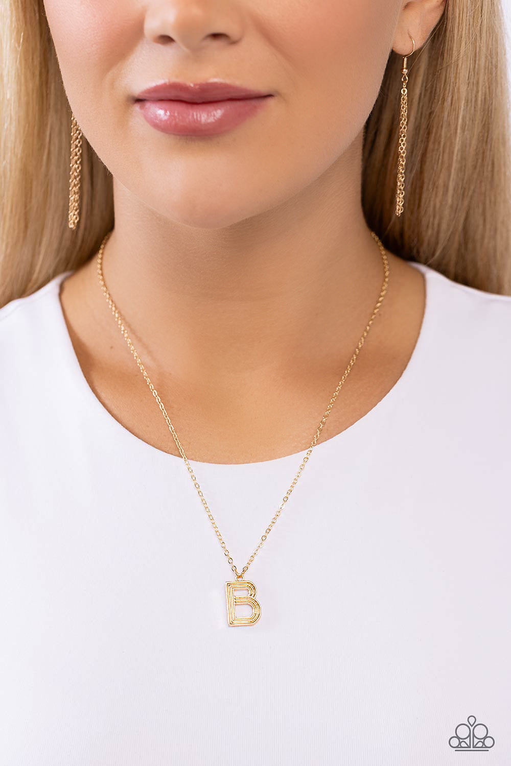 Leave Your Initials - Gold - B - Paparazzi Necklace – JewelryBlingThing