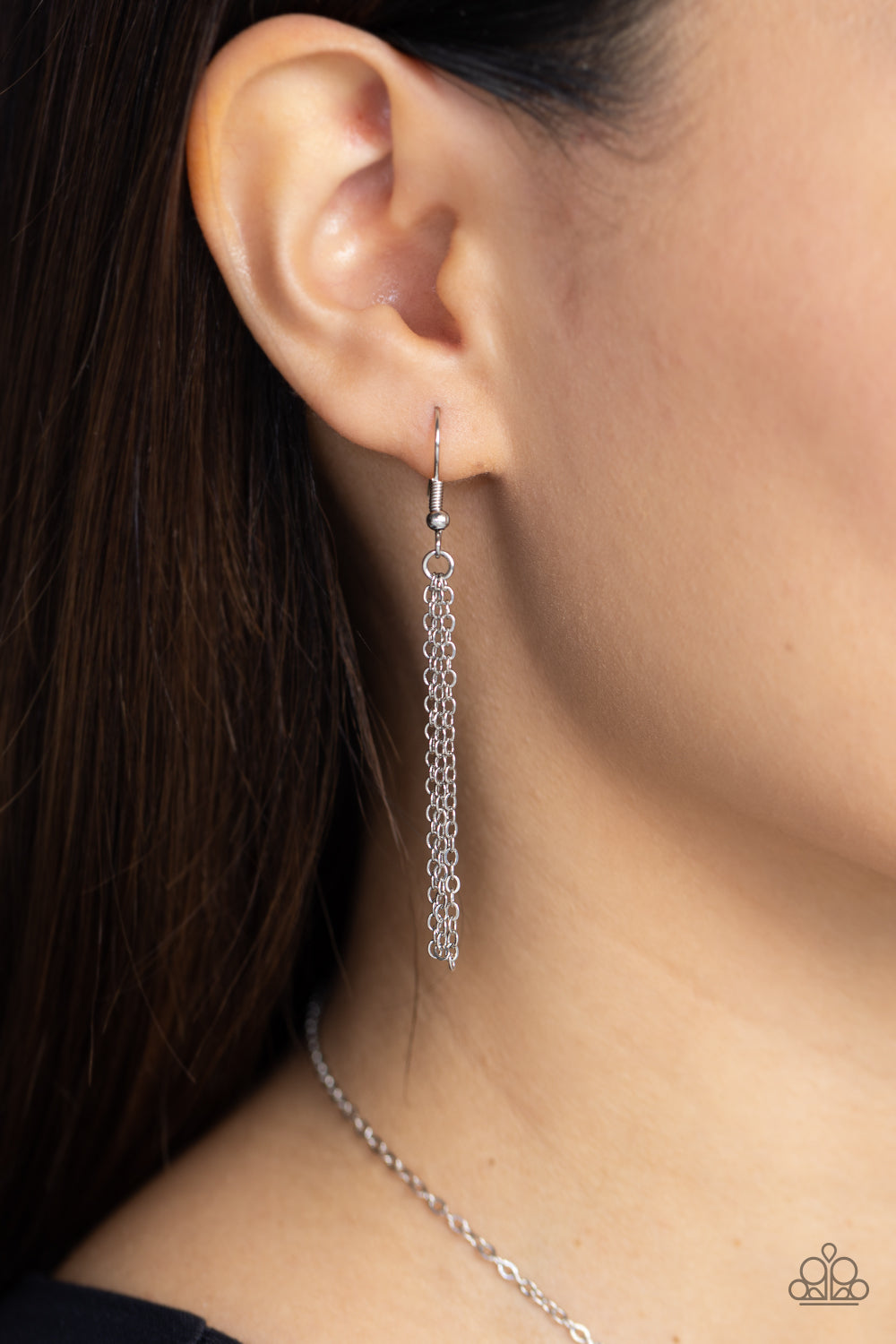 Leave Your Initials - silver - M - Paparazzi necklace