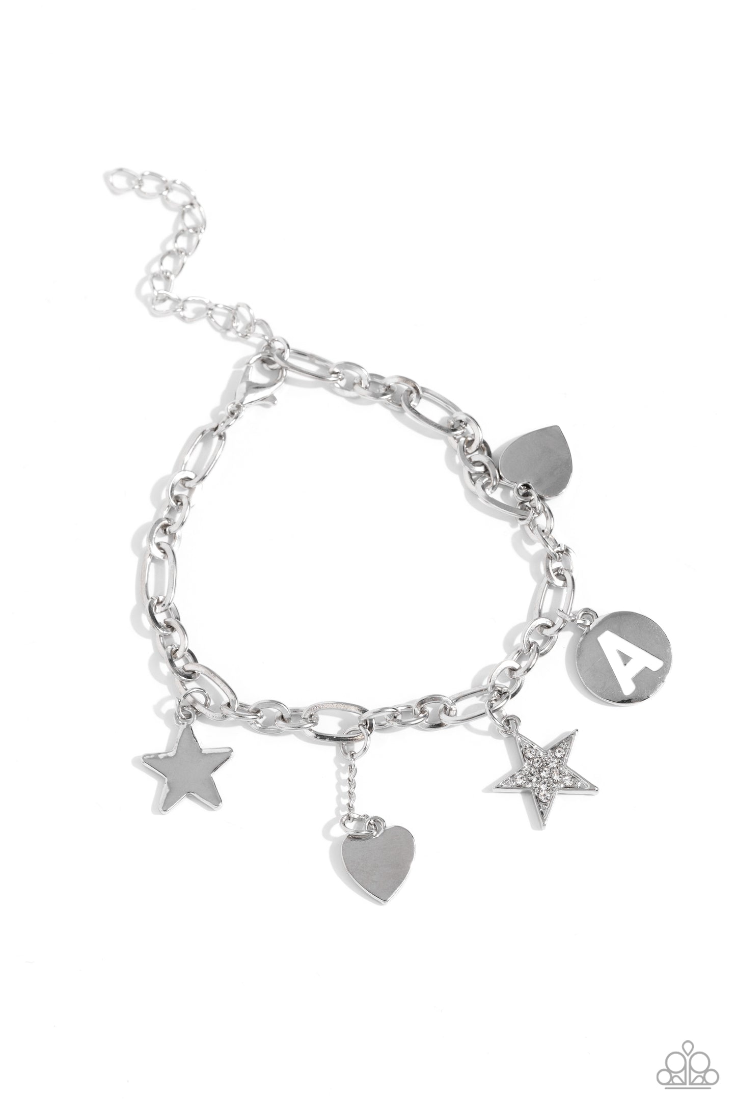 Legacy Letters - A - white - Paparazzi bracelet