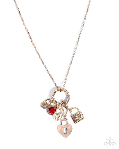 Leisure Locks - red - Paparazzi necklace