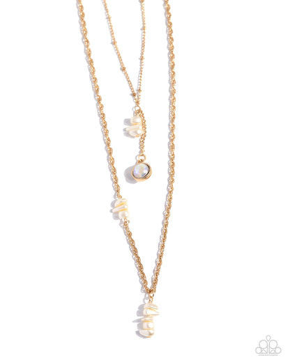 Leisurely Layered - gold - Paparazzi necklace