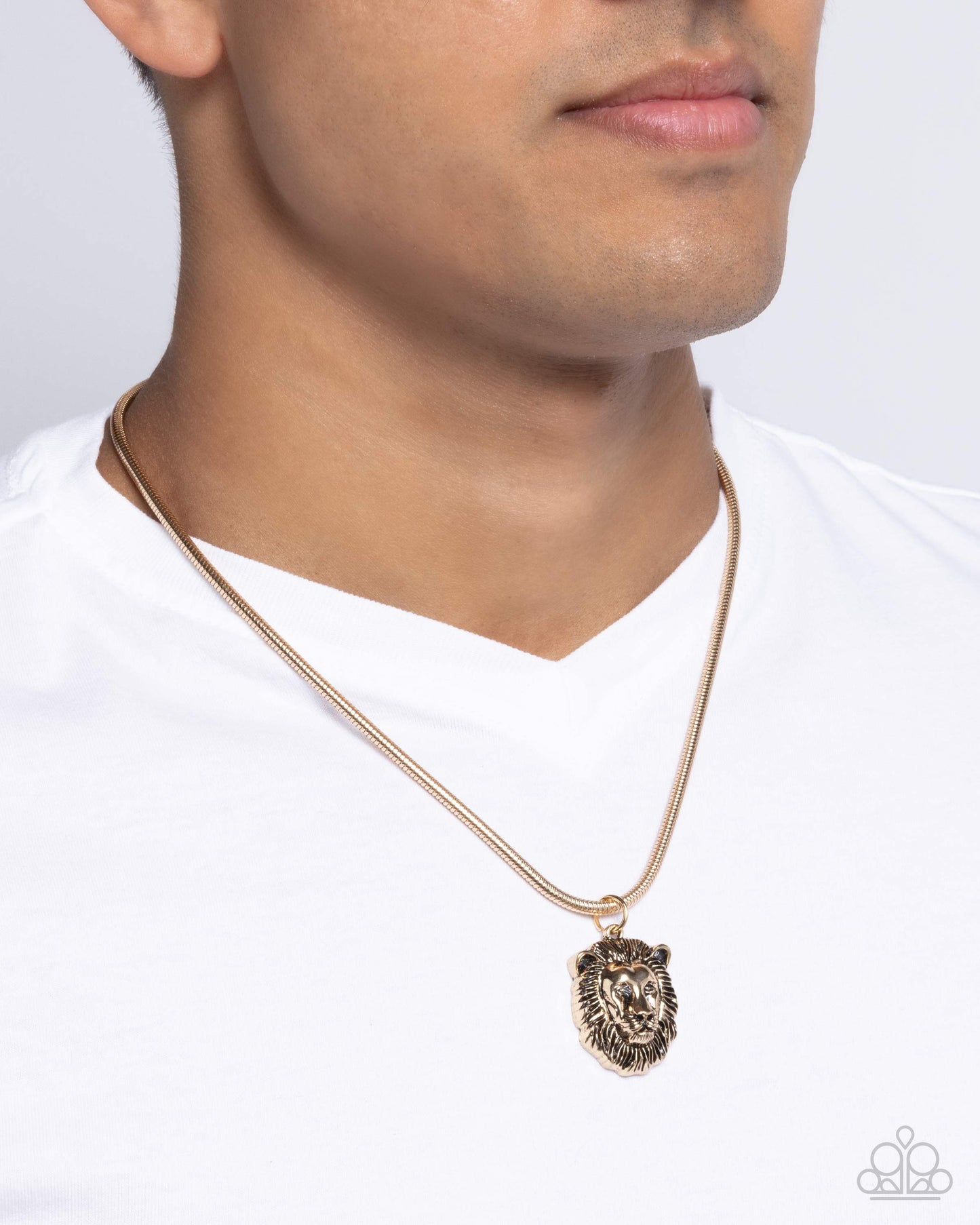 Leo Leader - gold - Paparazzi MENS necklace