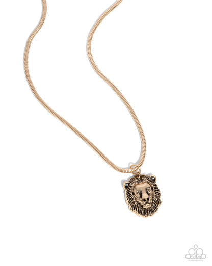 Leo Leader - gold - Paparazzi MENS necklace