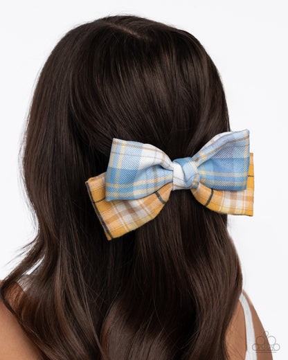 Let It BOW - blue - Paparazzi hair clip