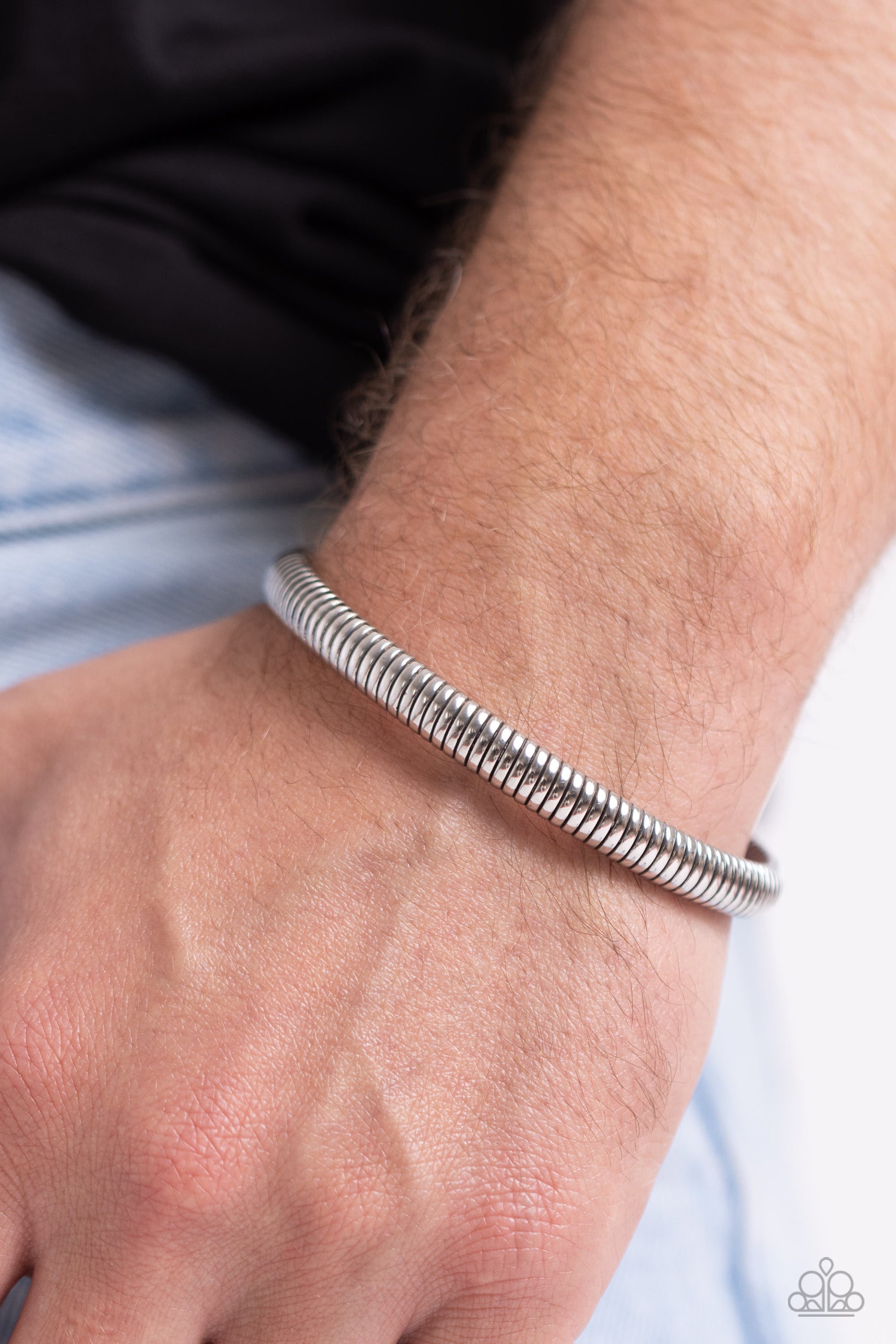 Let It RIB - silver - Paparazzi MENS bracelet