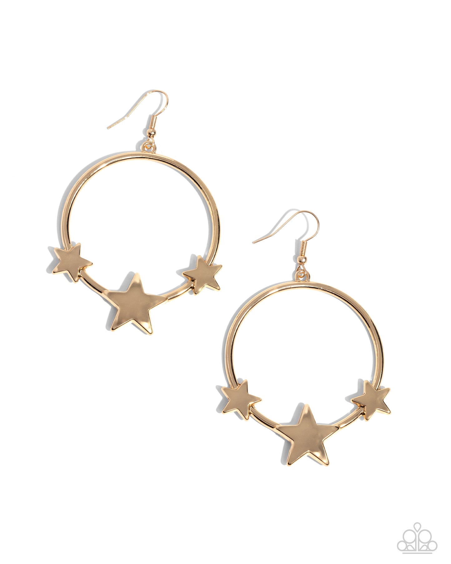 Let SPARKLE Ring! - gold - Paparazzi earrings