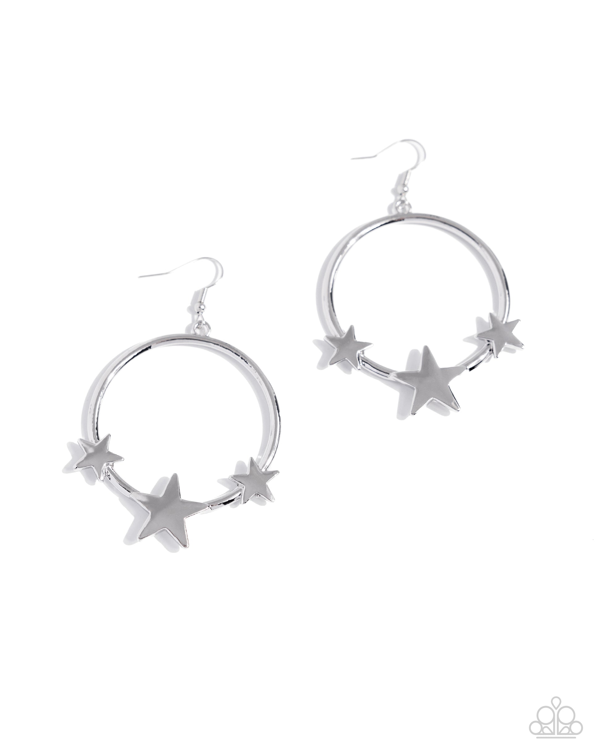 Let SPARKLE Ring! - silver - Paparazzi earrings