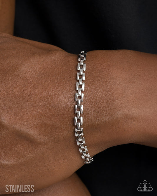 Lethal Links - silver - Paparazzi MENS bracelet