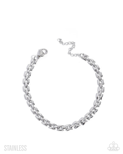 Lethal Links - silver - Paparazzi MENS bracelet