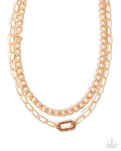 Lethal Luminescence - brown - Paparazzi necklace