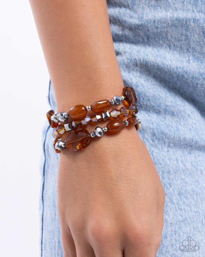 Lets Groove Tonight - brown - Paparazzi bracelet