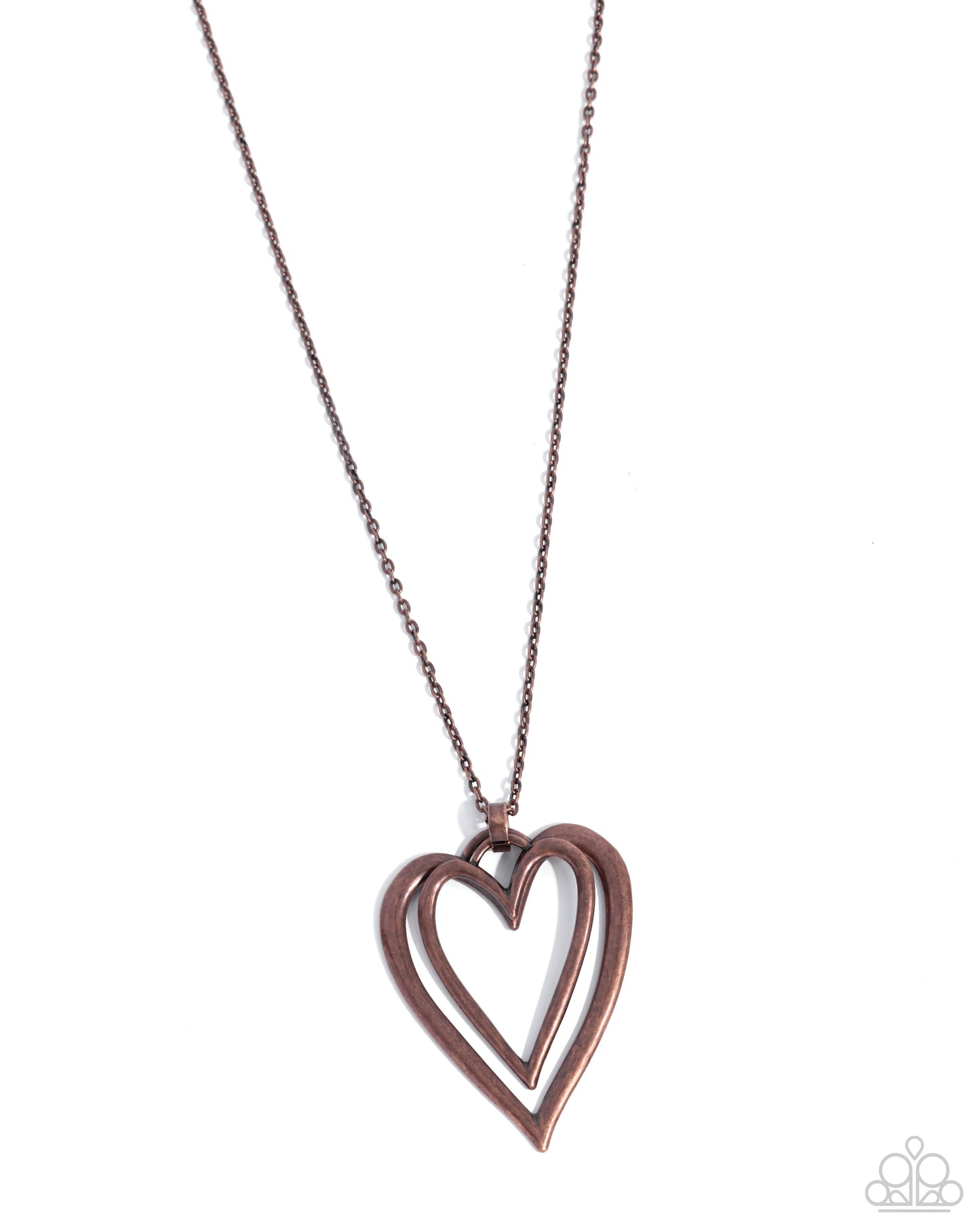 Lets HEART At the Very Beginning - copper - Paparazzi necklace