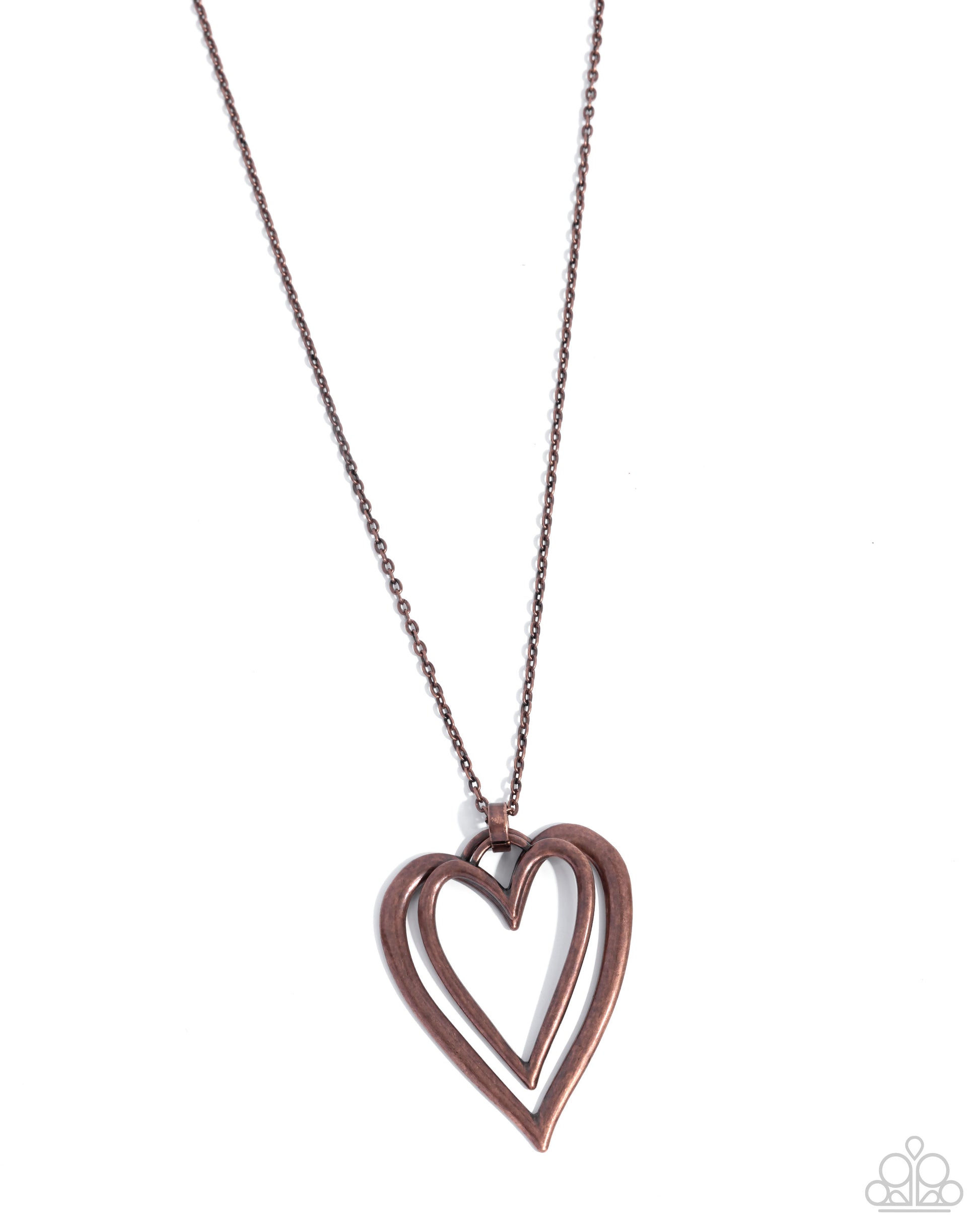 Lets HEART At the Very Beginning - copper - Paparazzi necklace
