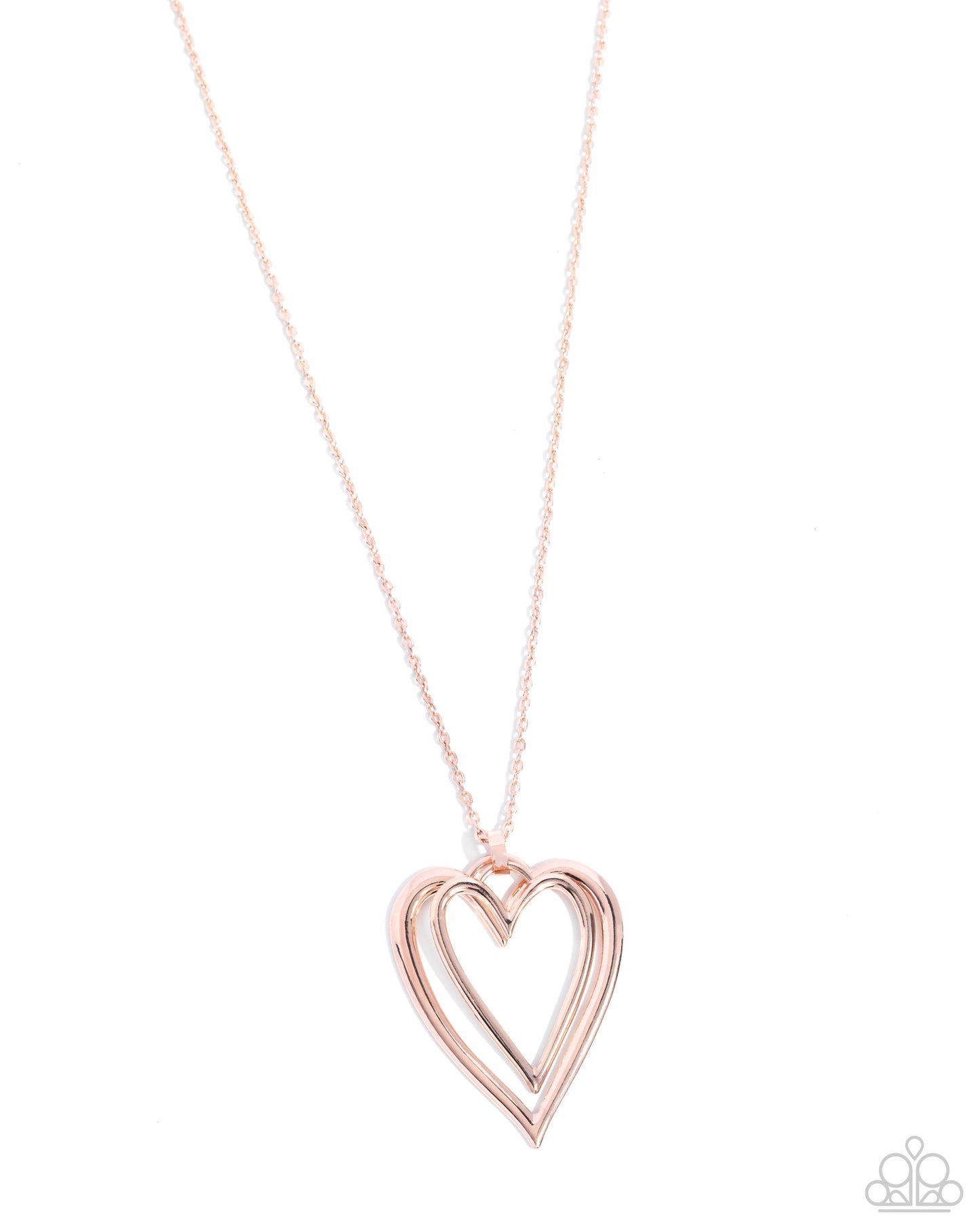 Lets HEART At the Very Beginning - rose gold - Paparazzi necklace