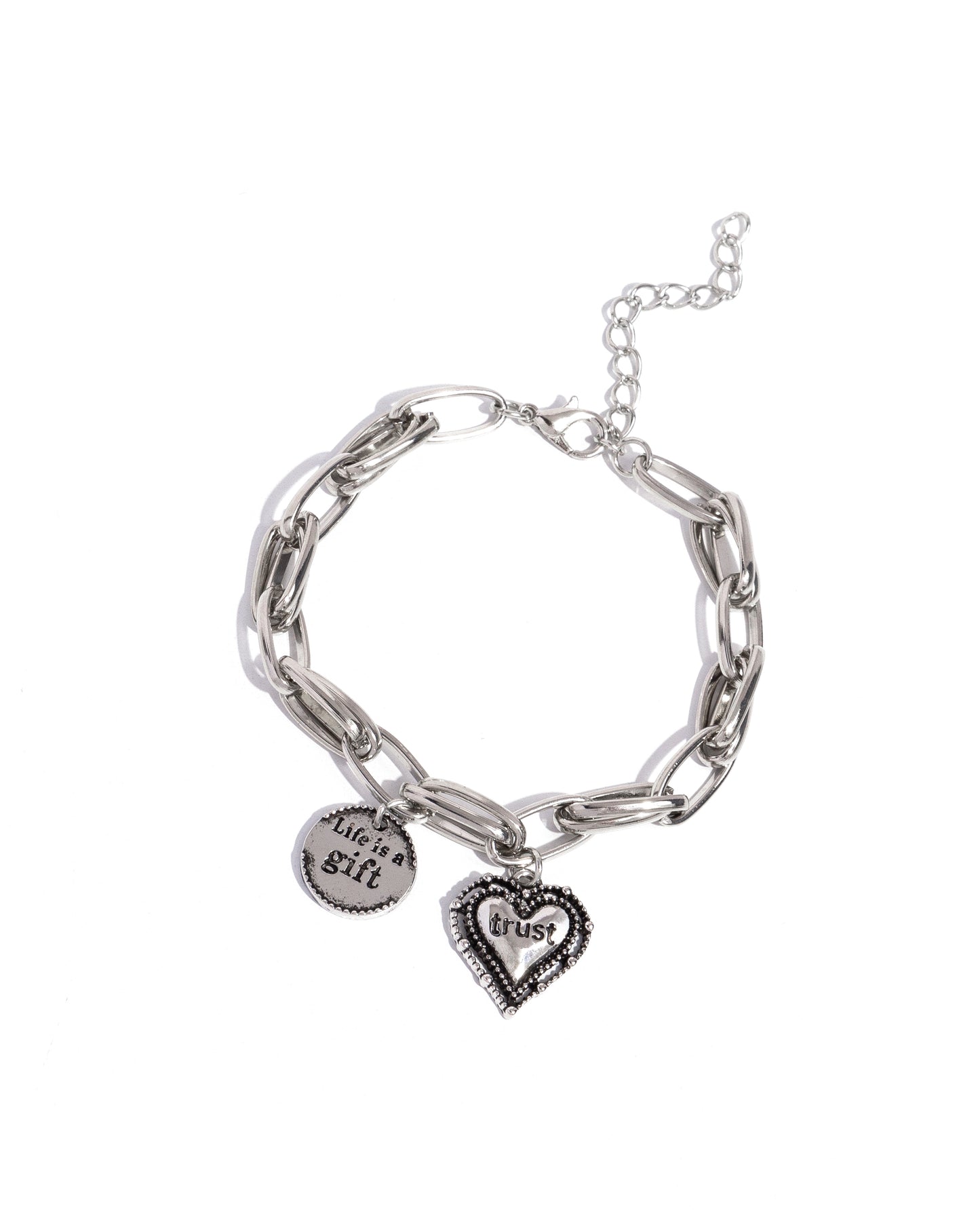 Life Is A Gift - silver - Paparazzi bracelet