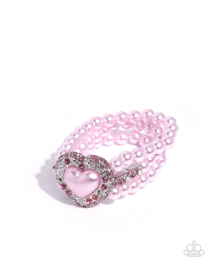 Lifelong Love Letter - pink - Paparazzi bracelet