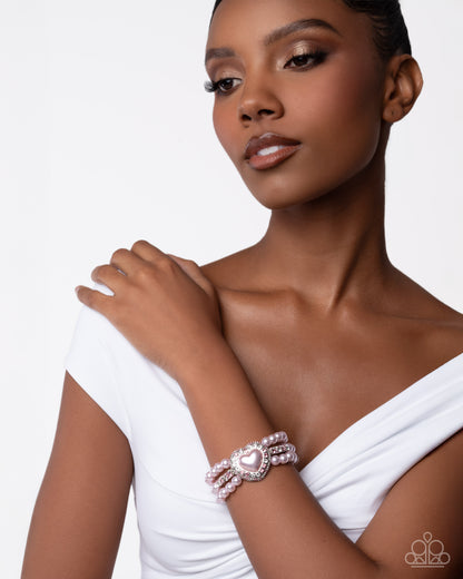 Lifelong Love Letter - pink - Paparazzi bracelet