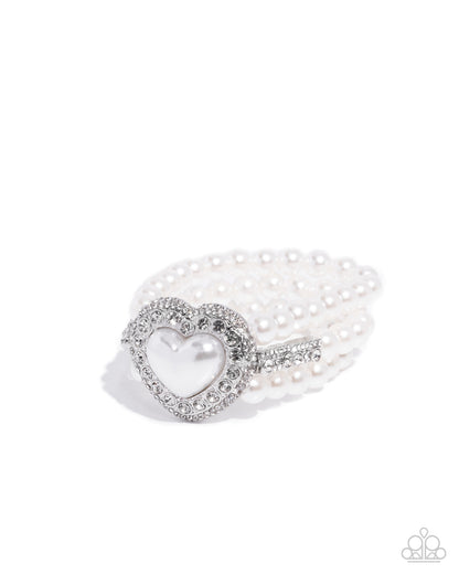 Lifelong Love Letter - white - Paparazzi bracelet