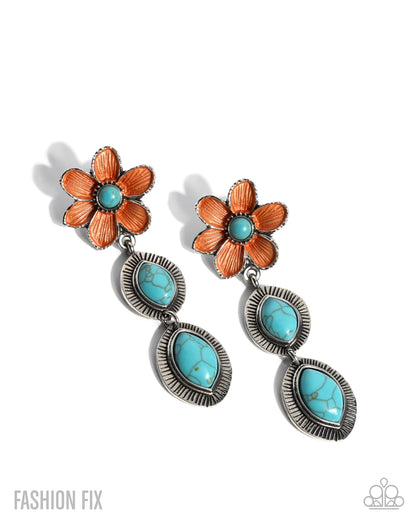 Lighthearted Landslide - blue - Paparazzi earrings
