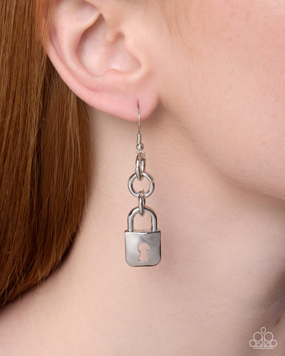 Limitless Lockdown - silver - Paparazzi earrings