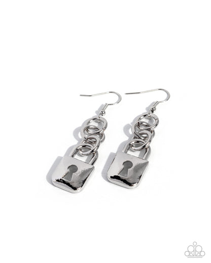 Limitless Lockdown - silver - Paparazzi earrings