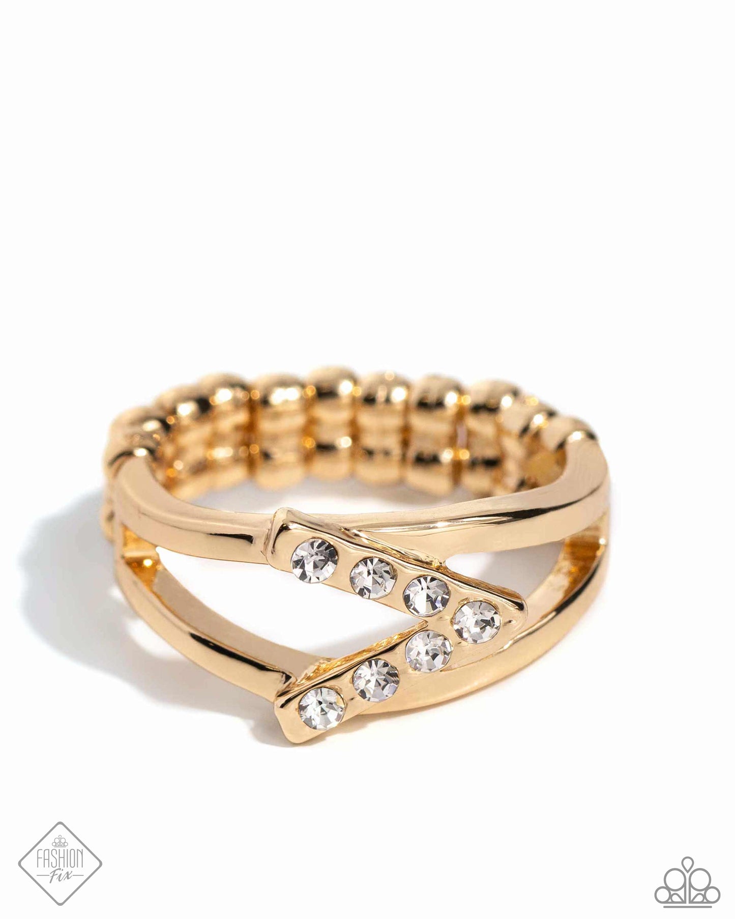 Linear Law - gold - Paparazzi ring