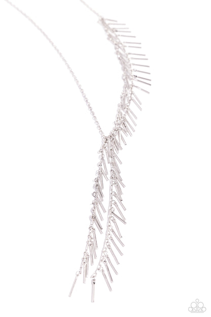 Linear Leap - silver - Paparazzi necklace