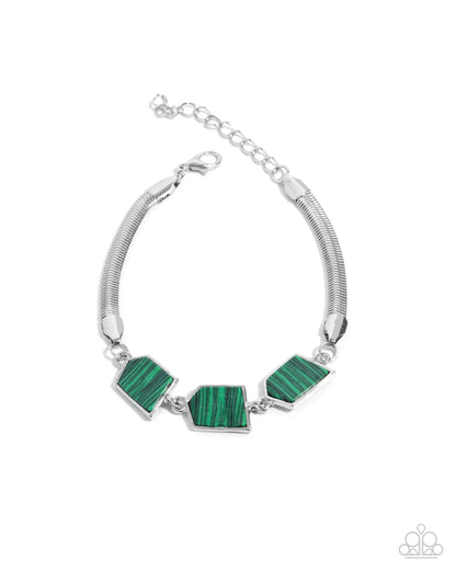 Lined Leisure - green - Paparazzi bracelet