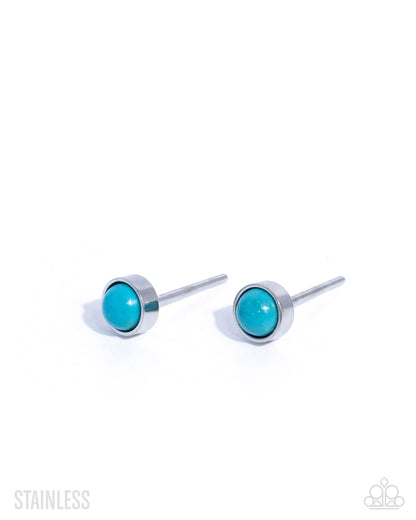 Lingering Leisure - blue - Paparazzi earrings