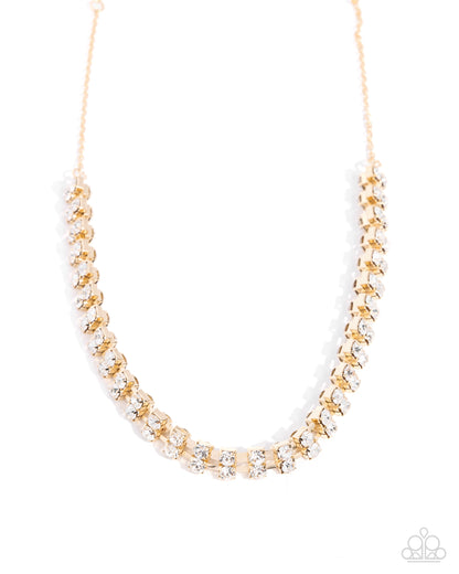 Linked Lady - gold - Paparazzi necklace