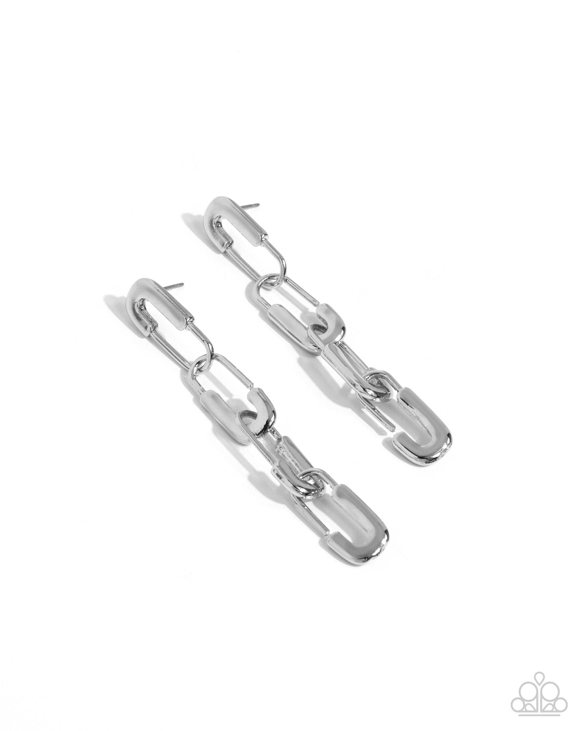 Linked Launch - silver - Paparazzi earrings