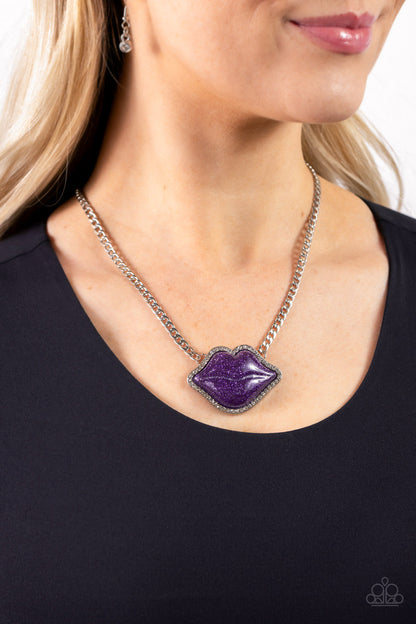 Lip Locked - purple - Paparazzi necklace