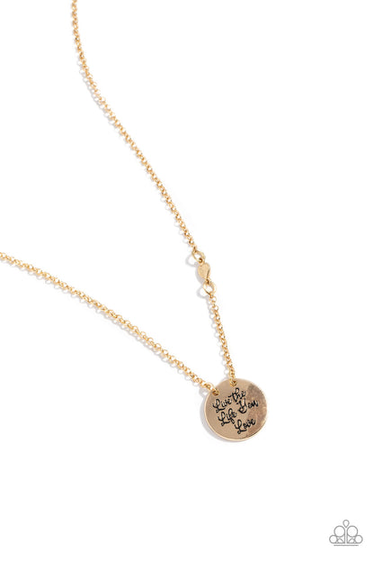 Live The Life You Love - gold - Paparazzi necklace