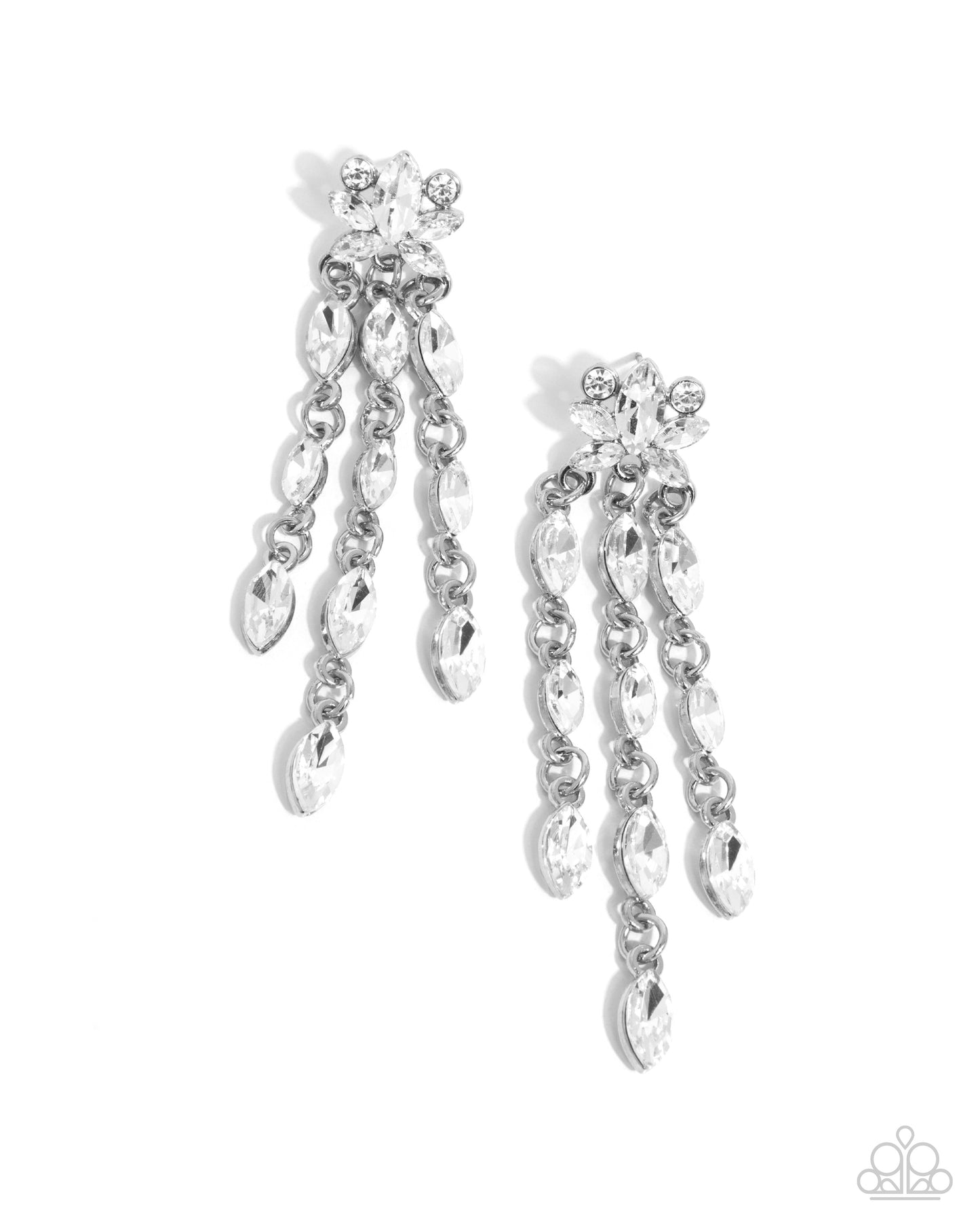 Lively Lure - white - Paparazzi earrings