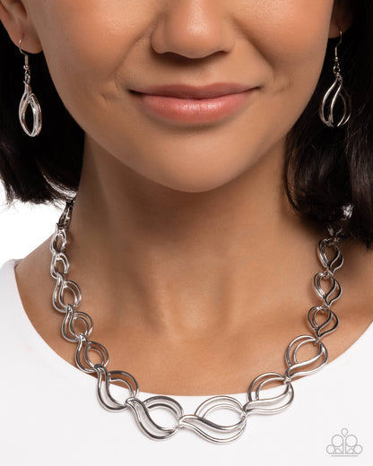 Loaded Layers - silver - Paparazzi necklace