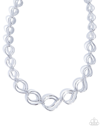 Loaded Layers - silver - Paparazzi necklace