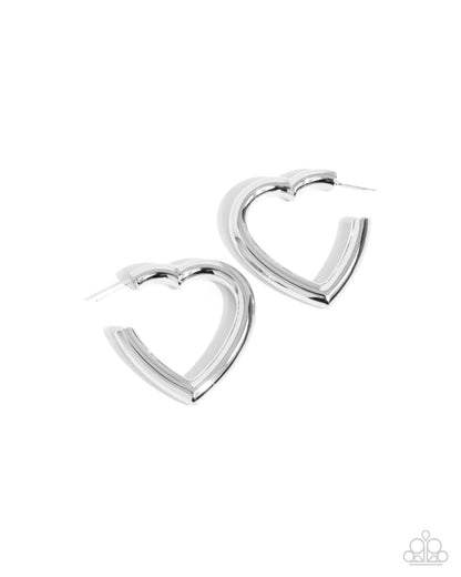 Local Attraction - silver - Paparazzi earrings