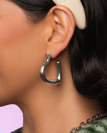 Local Attraction - silver - Paparazzi earrings