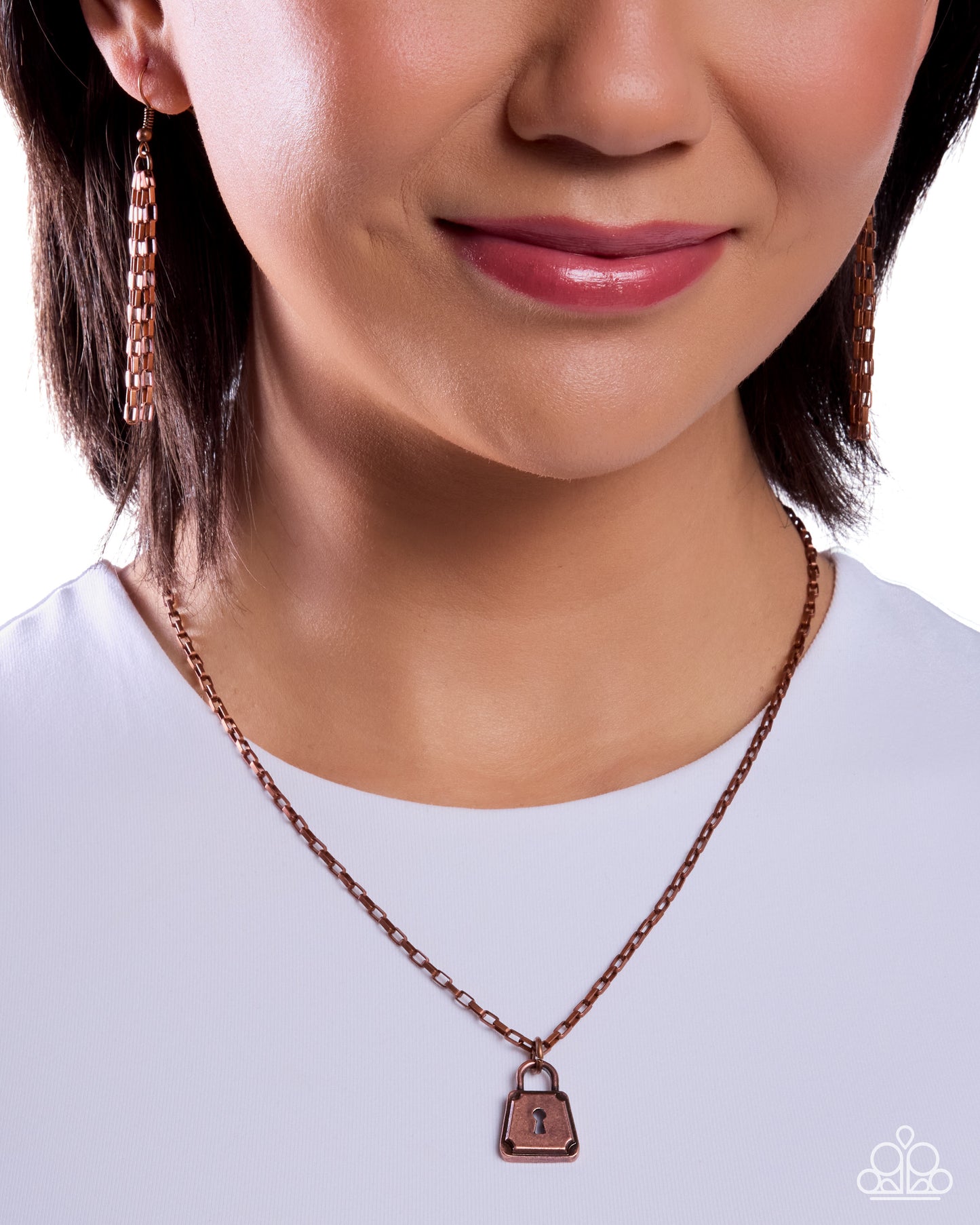 Lock Onto - copper - Paparazzi necklace