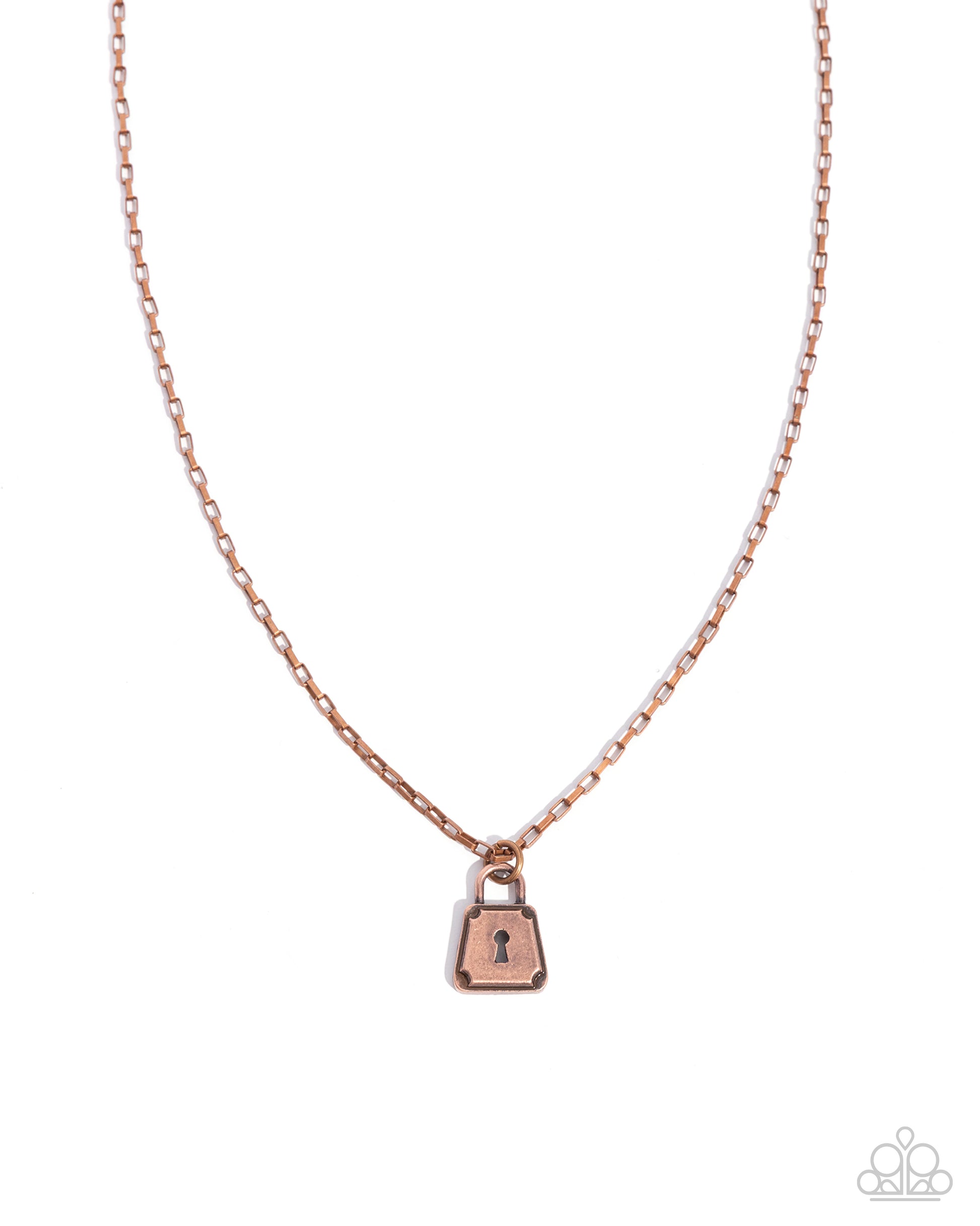 Lock Onto - copper - Paparazzi necklace
