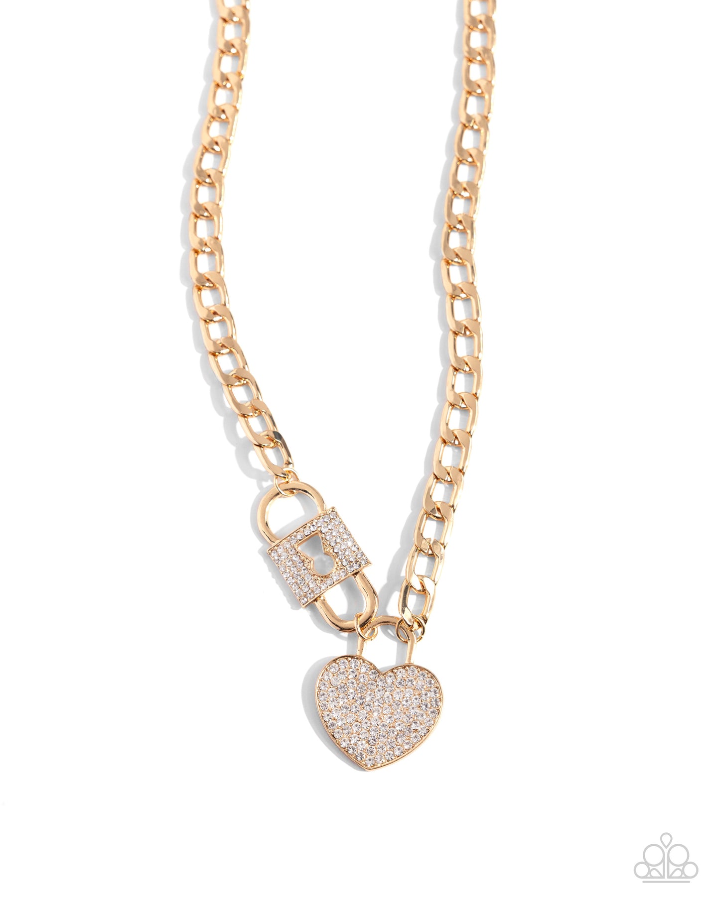 Lock Up Your Love - gold - Paparazzi necklace