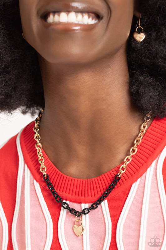 Locked Down - black - Paparazzi necklace