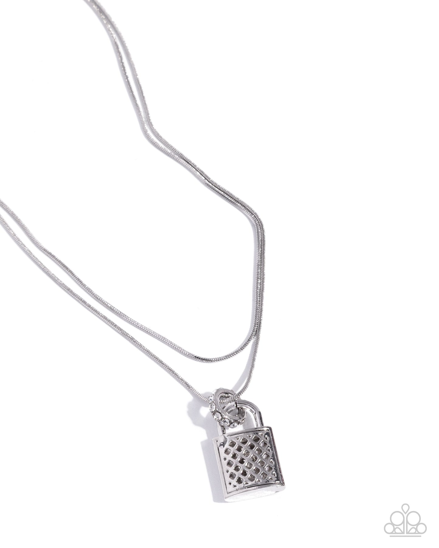 Locked Up Tight - white - Paparazzi necklace