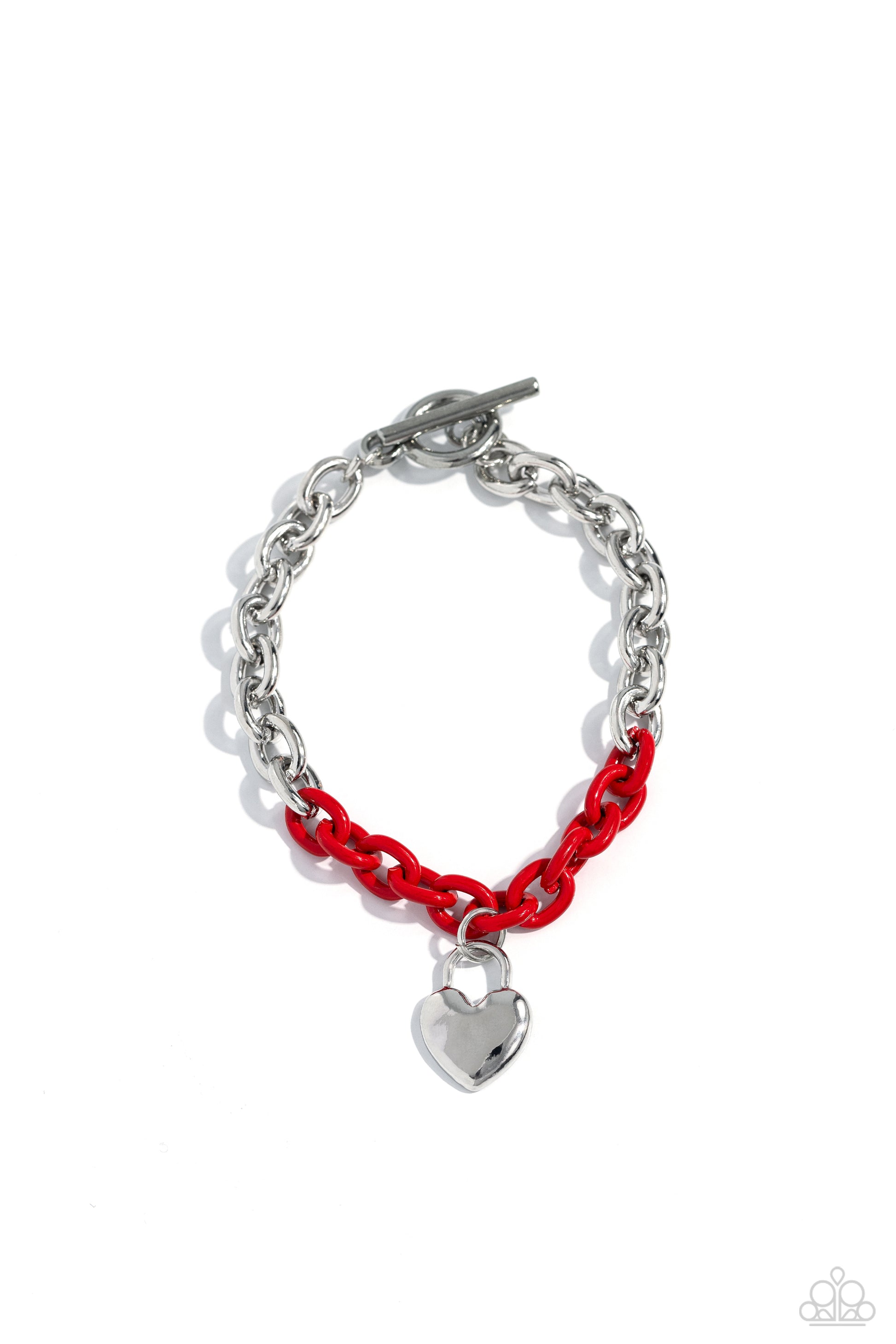 Locked and Loved - red - Paparazzi bracelet