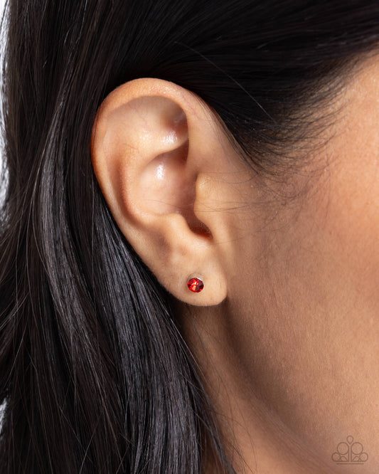 Logical Light - red - Paparazzi earrings