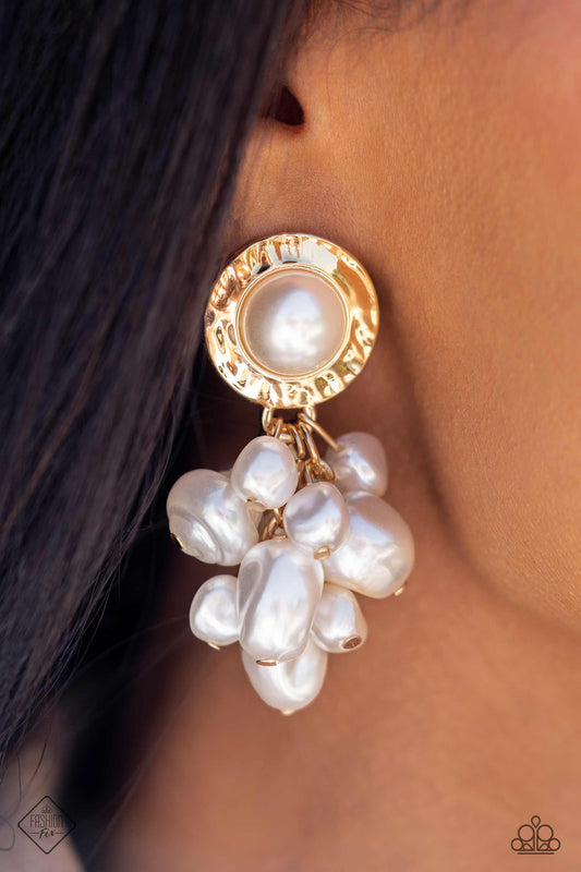 Long Time No SEA - gold - Paparazzi earrings