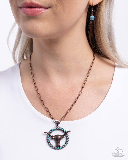 Longhorn Lasso - copper - Paparazzi necklace