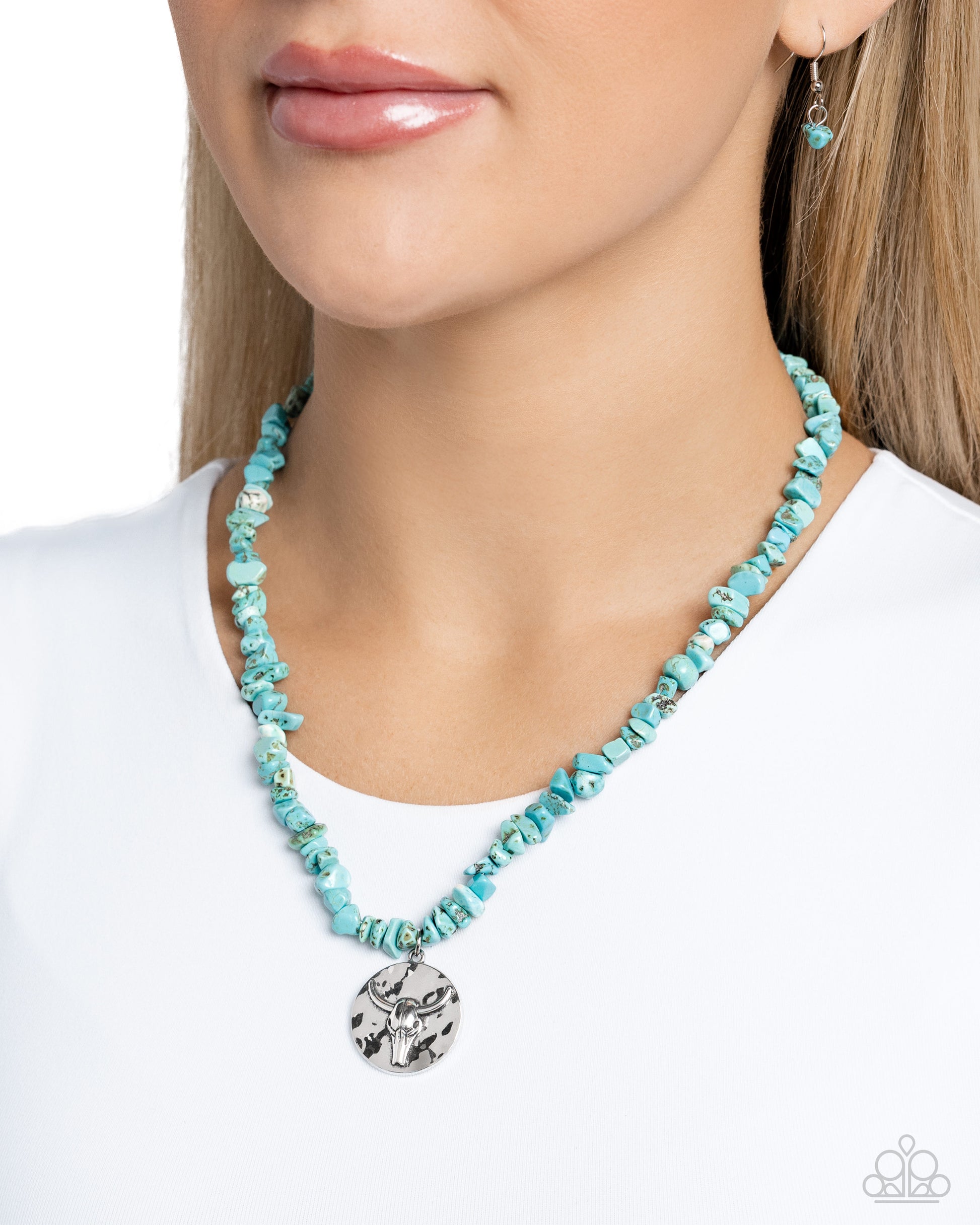 Longhorn Leader - blue - Paparazzi necklace