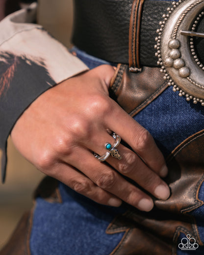Longhorn Legend - blue - Paparazzi ring